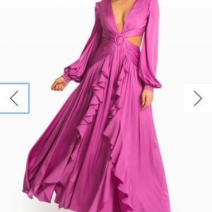 Patbo Plunging Cutout Gown